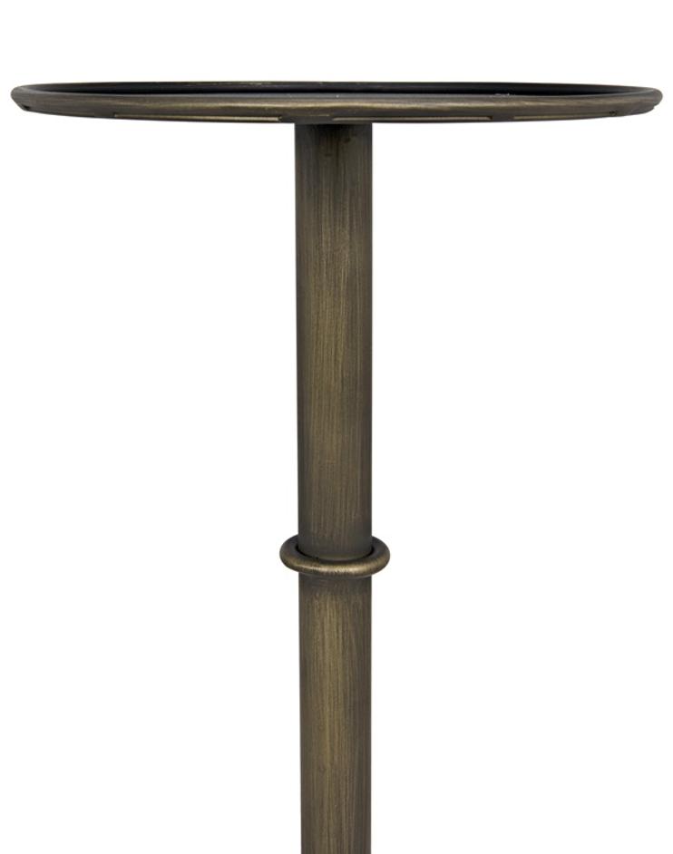 Tini Aged Brass Metal Side Table by Noir Furniture