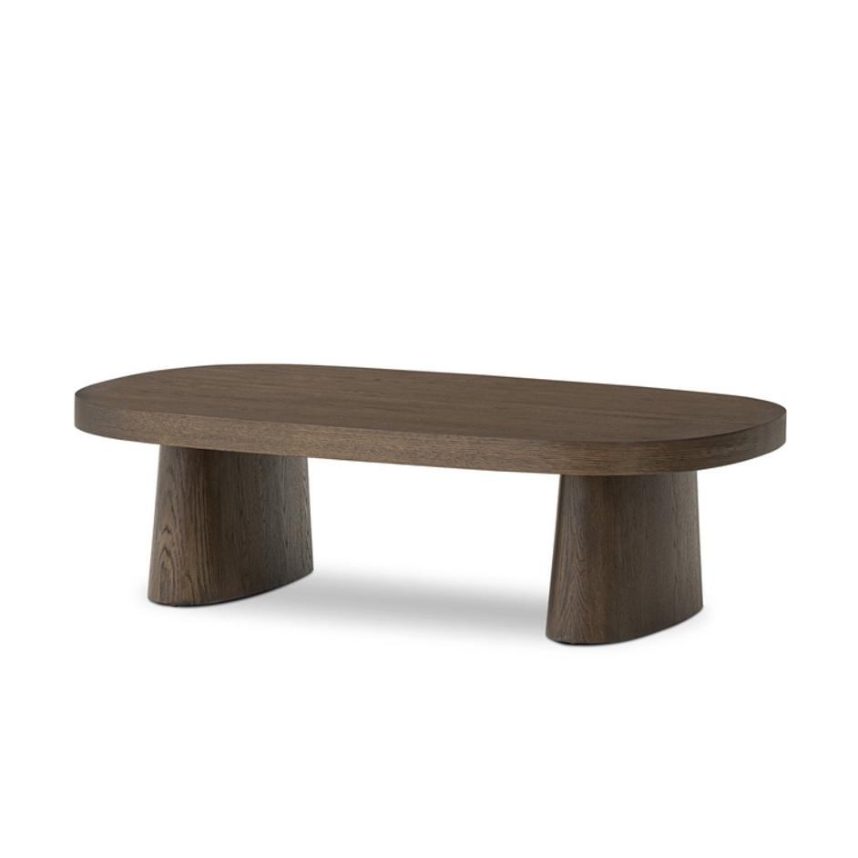 Valen Coffee Table - Rustic Brown Oak Veneer by Four Hands