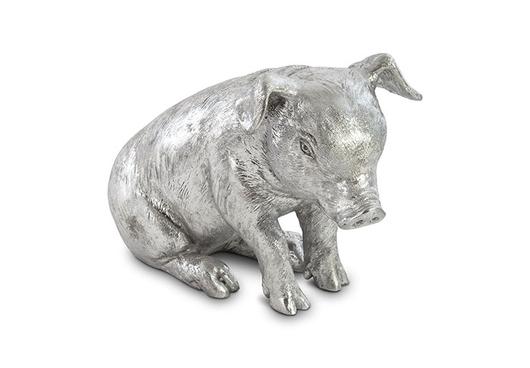 Sitting Piglet, Silver Leaf by PHILLIPS COLLECTION
