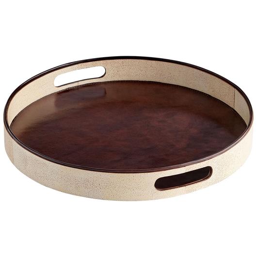 Large Marriot Tray In Beige And Brown by Cyan Design