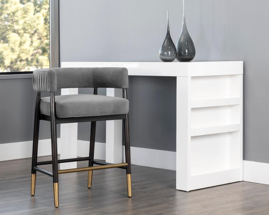 CALLEM COUNTER STOOL - ANTONIO CHARCOAL by Sunpan
