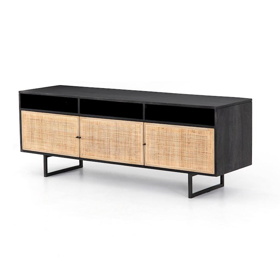 CARMEL MEDIA CONSOLE- BLACK WASH by FOUR HANDS