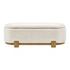 Ayleen Chenille Storage Bench, Seneca Beige  by New Pacific Direct