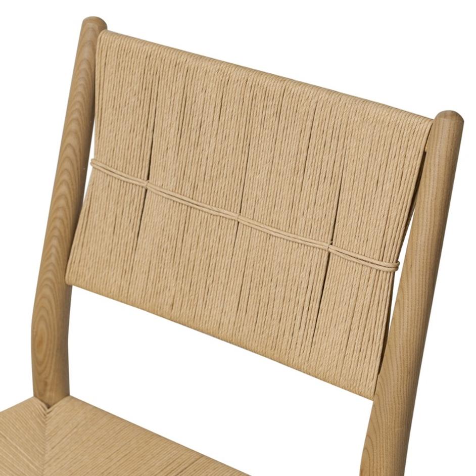 Dara Bar Stool In Toasted Ash And Natural Paper Cord by Four Hands