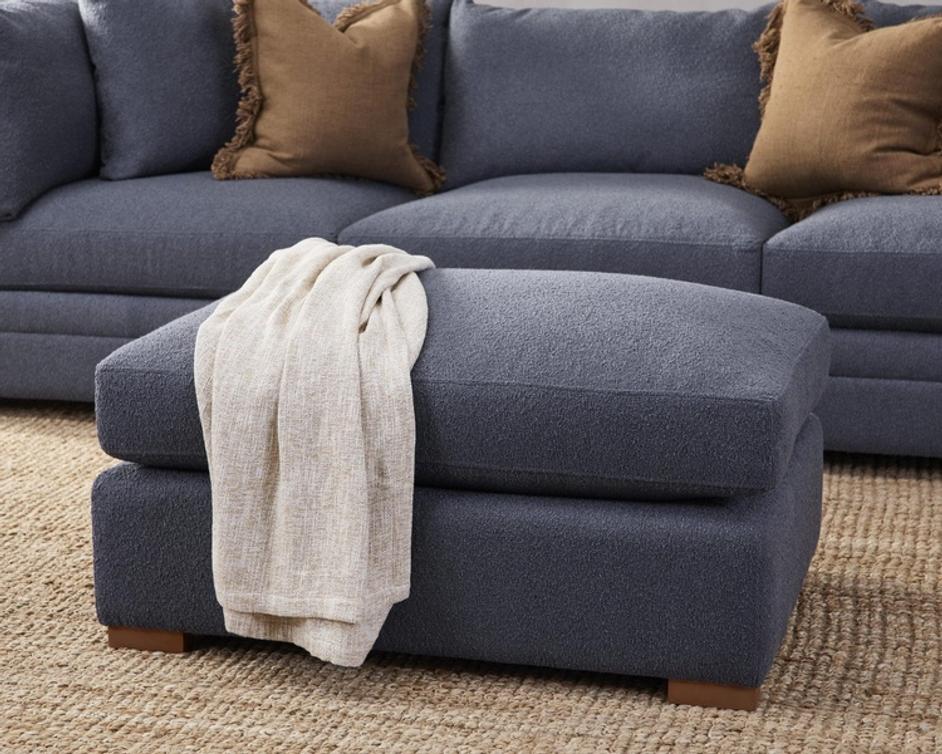 Audrey Upholstered Rectangle Ottoman Rise by Classic Home