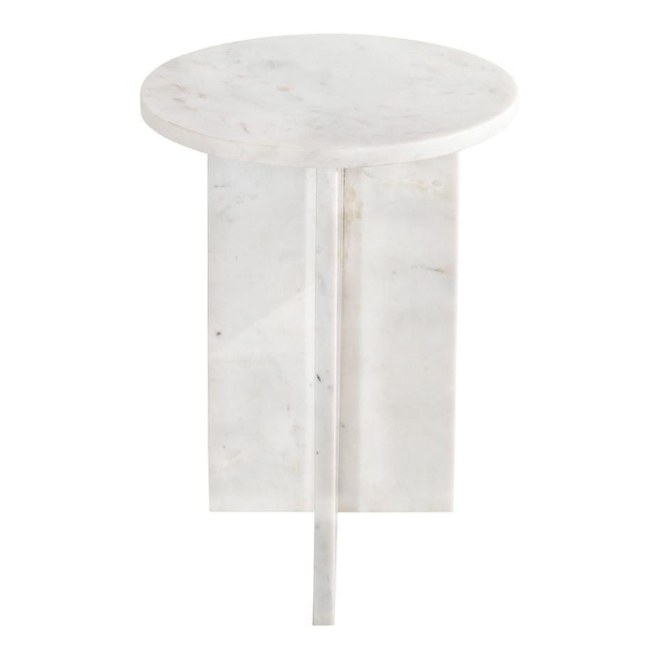 GRACE ACCENT TABLE WHITE MARBLE by Moes Home