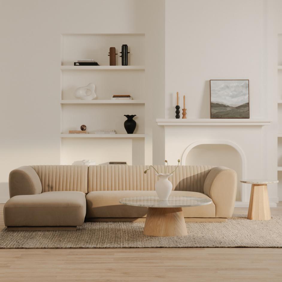 Zandro Left Sectional Beige by Moes Home