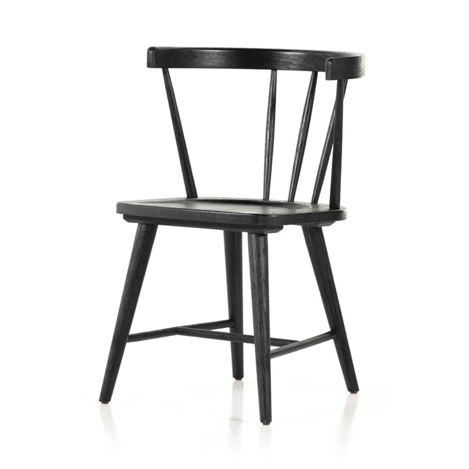 Naples Dining Chair In Black Oak by FOUR HANDS