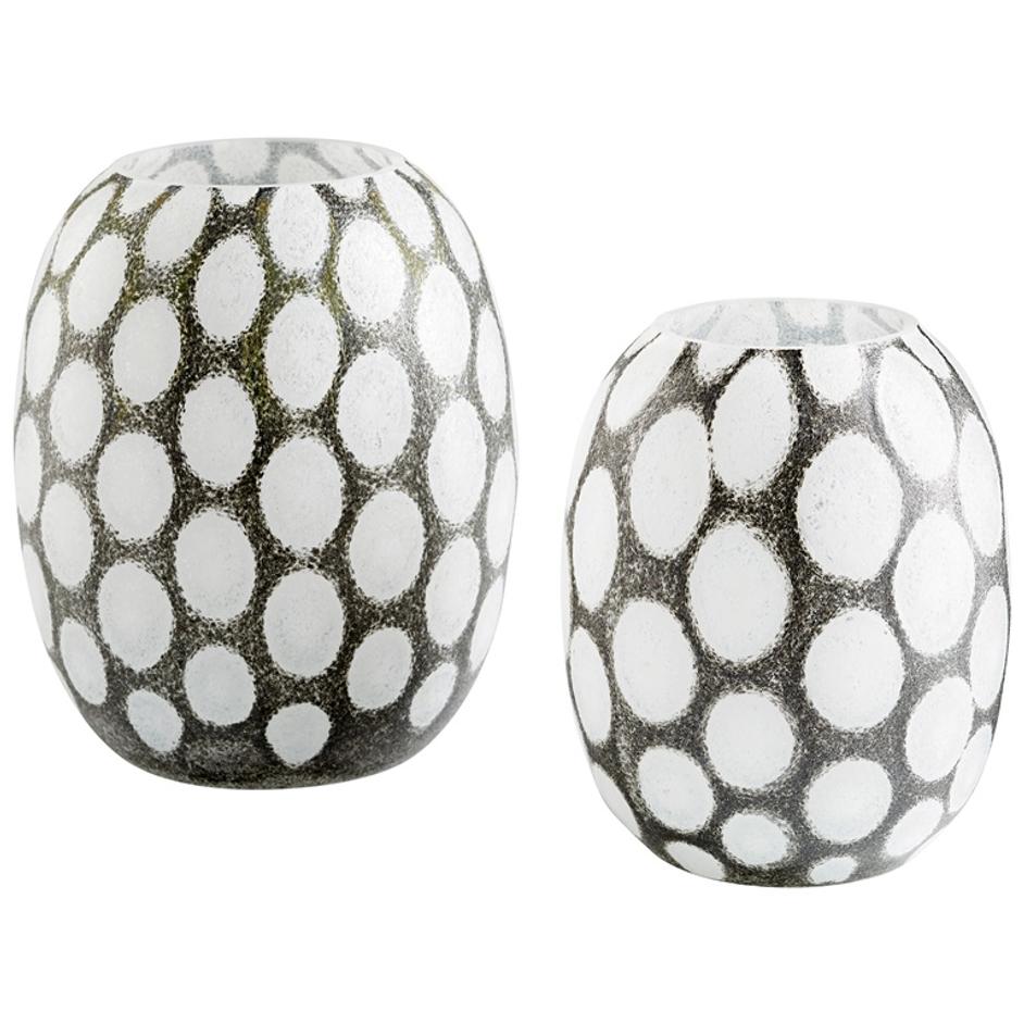 Large Brunson Vase in Brown and White by Cyan Design