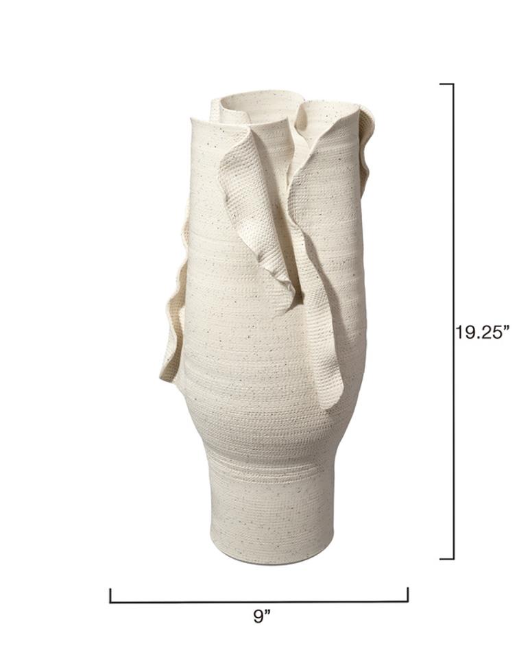 Severed Tall Porcelain Decorative Vessel by Jamie Young
