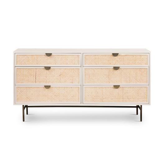 Luella 6 Drawer Dresser In Matte Alabaster by FOUR HANDS