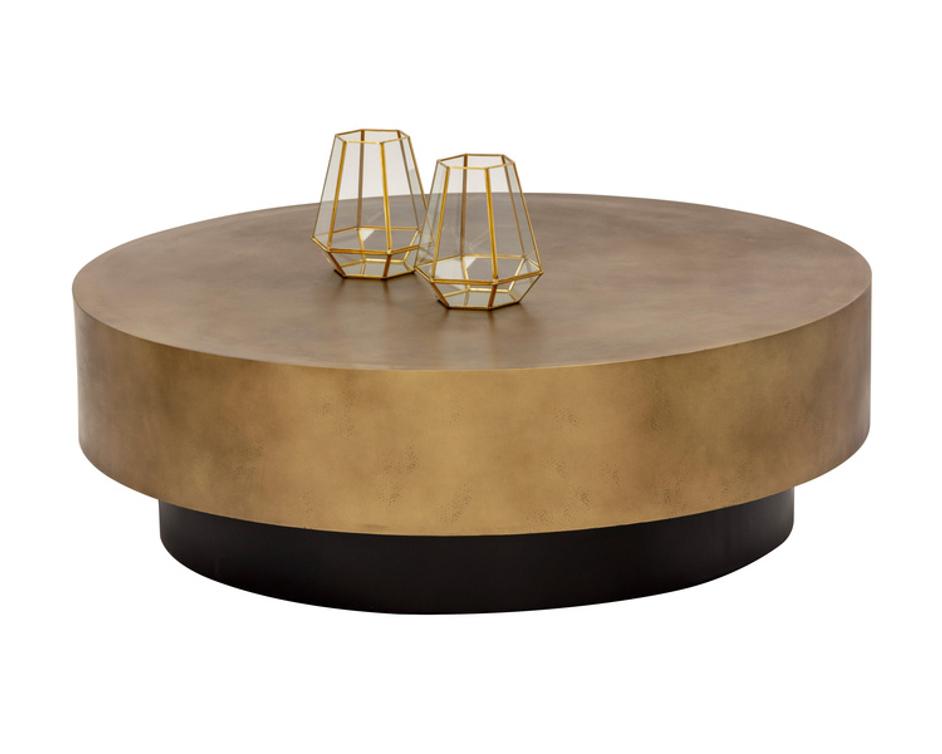 BERNABY COFFEE TABLE - ANTIQUE BRASS by Sunpan