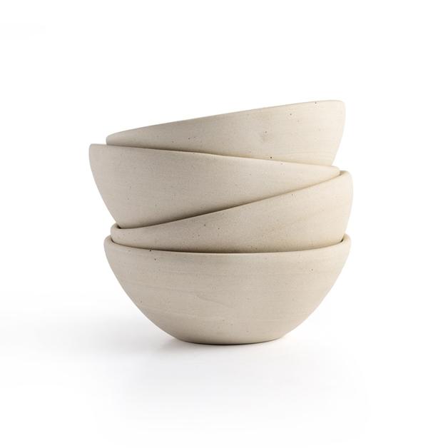 Nelo Small Bowl, Set Of 4 In Cream Matte by Four Hands
