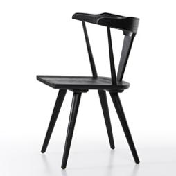 Ripley Dining Chair In Black Oak by FOUR HANDS
