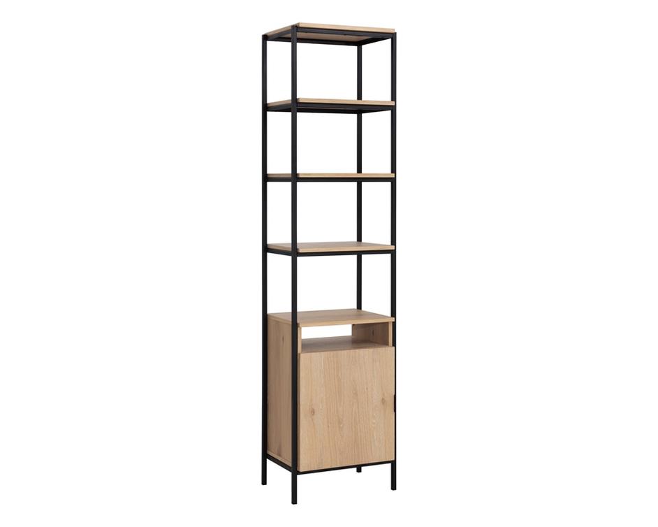 AMBROSE MODULAR BOOKCASE - SMALL - RUSTIC OAK - BLACK by Sunpan