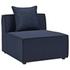 Judith Outdoor Patio Upholstered Sectional Sofa Armless Chair In Navy Blue by Modway Furniture