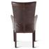 Jacob Brown Leather Armchair with Solid Wood Legsin Dark Walnut Finish by Home Trends & Design