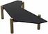 Tabu Ebony Walnut Coffee Table with Antique Brass-Finished Legs by Noir Furniture