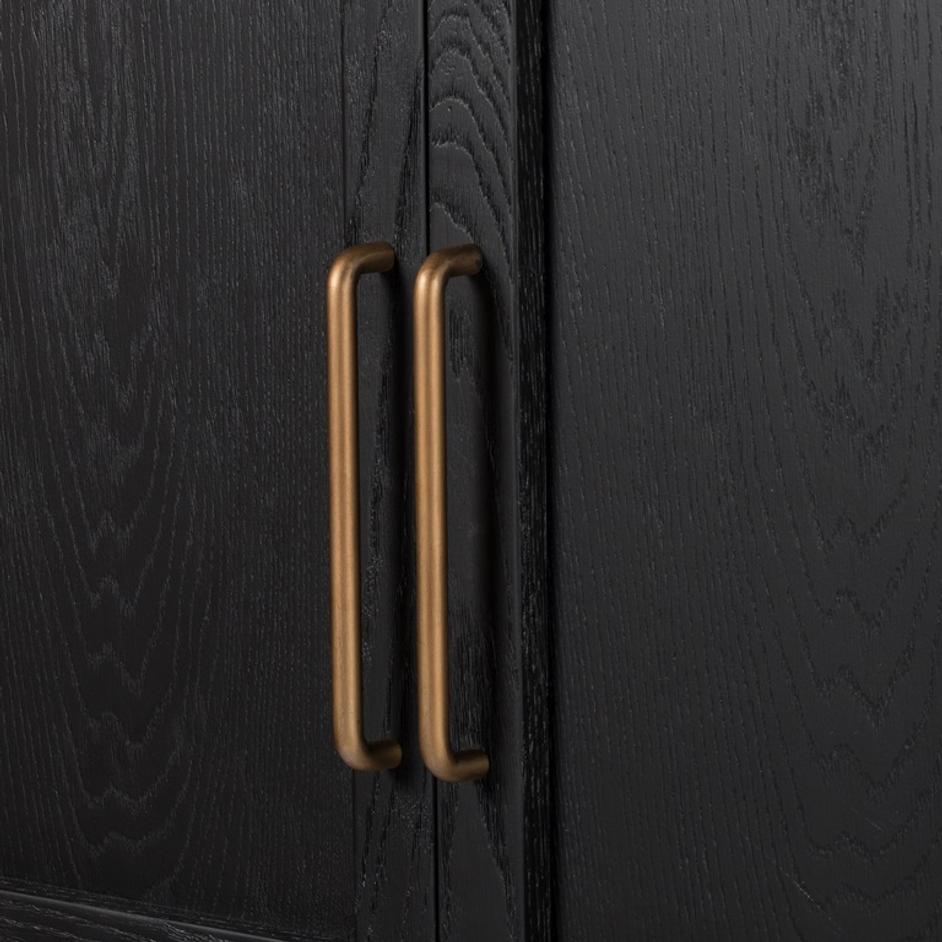 Tolle Panel Door Cabinet In Drifted Mat Blk by FOUR HANDS