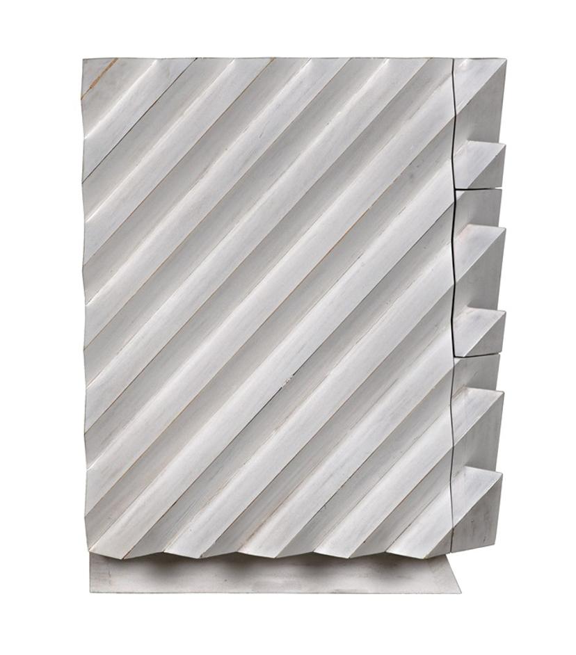 Hikaru White Wash Mahogany and Veneer Dresser with Brass Pulls by Noir Furniture