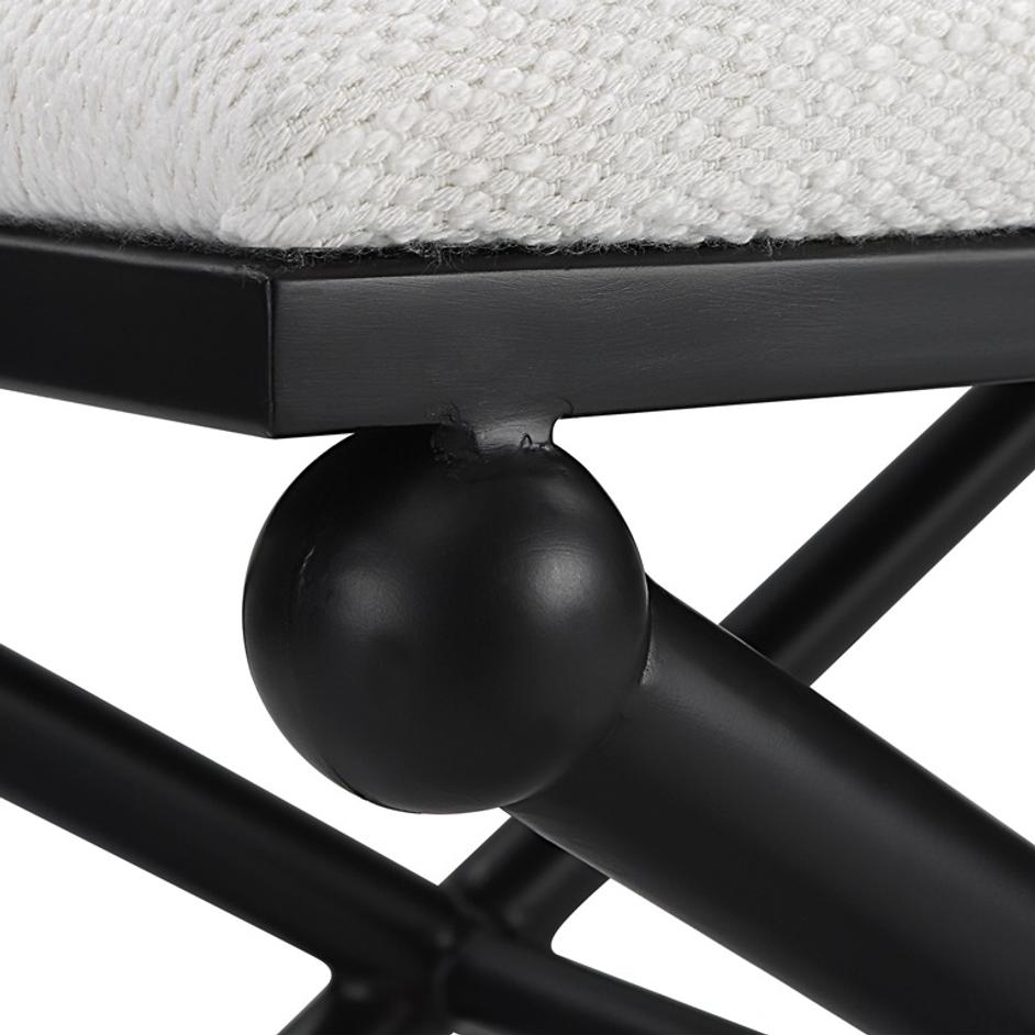 Andrews White Small Bench by Uttermost