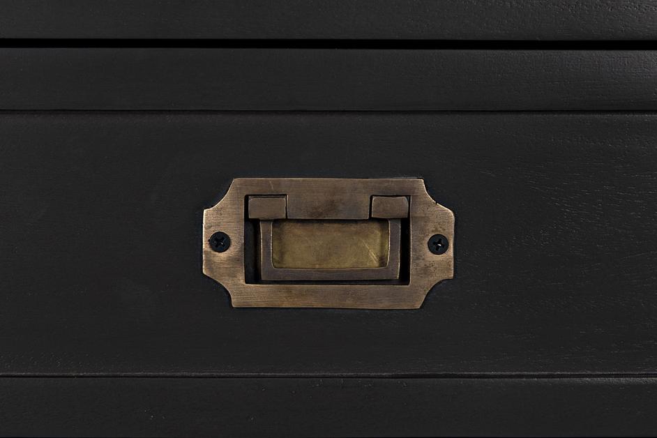 Charles Chest in Pale Mahogany with Brass Handles by Noir Furniture