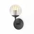 Sunset Sconce In Black Gunmetal And Clear Ribbon Glass by Four Hands