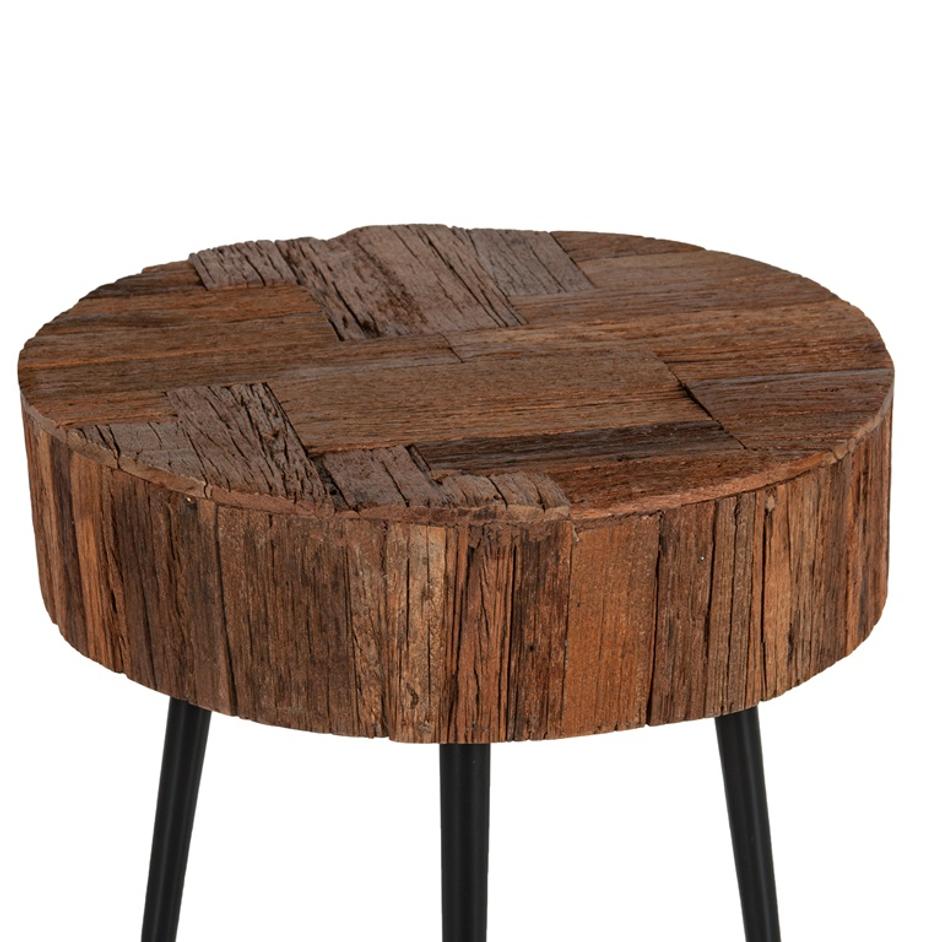 Jaipur 22" Reclaimed Wood Side Table by Home Trends & Design