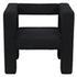 Felix Mixed Lumber Frame Chair in Black Cotton by Noir Furniture
