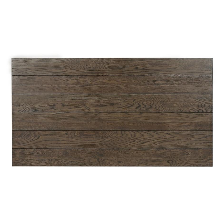 Duncan Reclaimed Pine 58" Coffee Table Suede Brown/Carbon Black by Classic Home