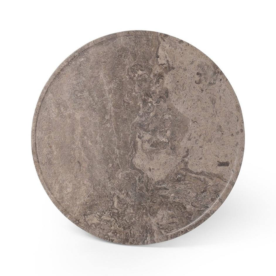 Zane End Table - Warm Grey Marble by Four Hands