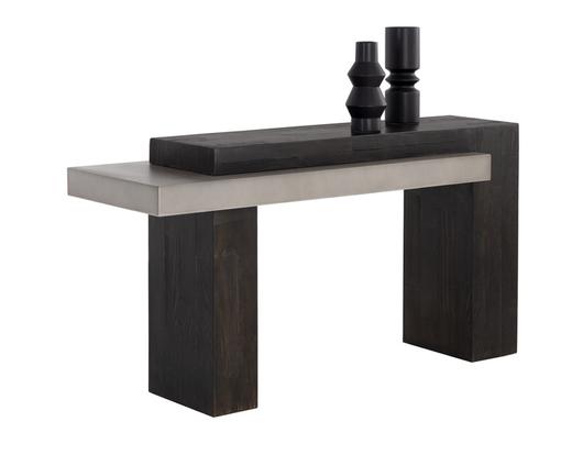 HERRIOT CONSOLE TABLE - DARK BROWN / GREY by Sunpan