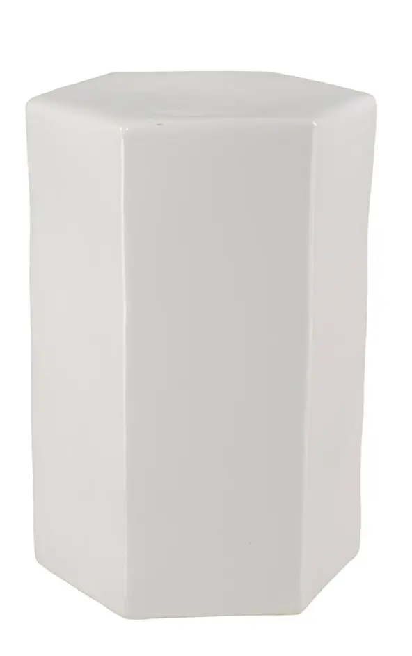 Porto Ceramic Indoor/Outdoor Side Table-Large, White by Jamie Young