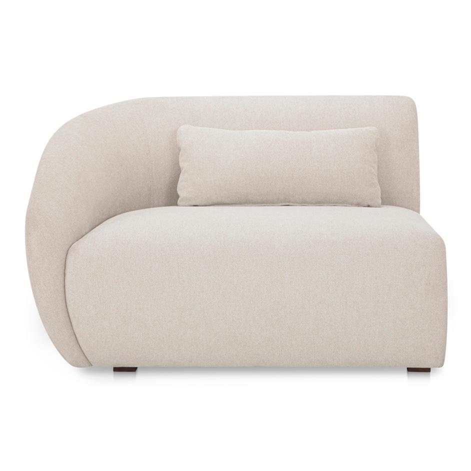 Amelia Left Arm Facing Chair Warm White by Moes Home
