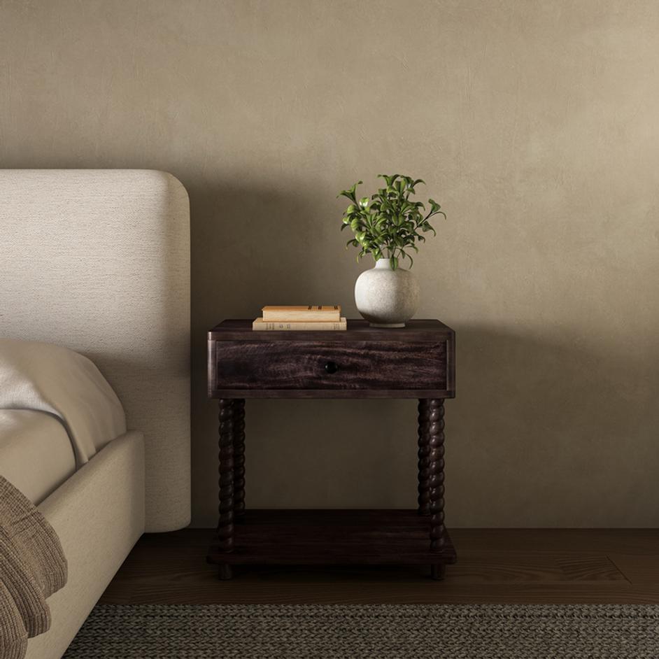 Tabitha Nightstand Dark Brown by Moes Home