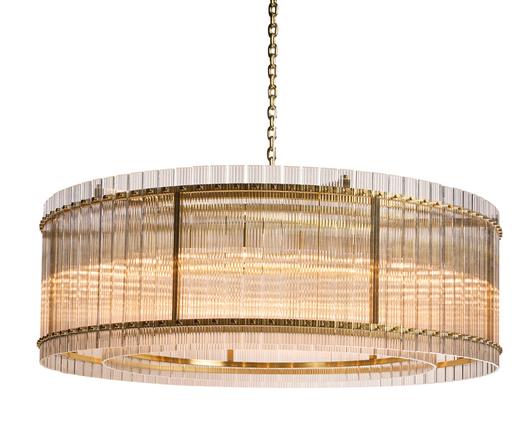 KORE CHANDELIER - LARGE - BRASS - CLEAR by Sunpan