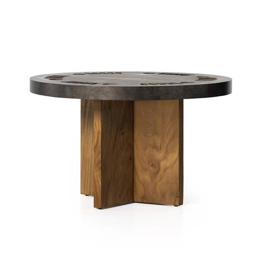 Poker Table In Natural Brown Guanacaste by FOUR HANDS