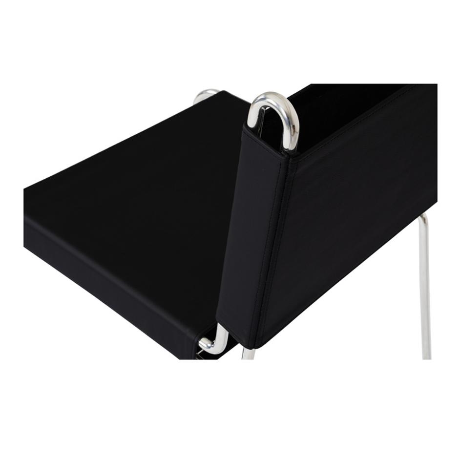 Petra Leather Accent Chair Black by Moes Home