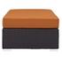 Minerva Outdoor Patio Fabric Rectangle Ottoman In Espresso Orange by Modway Furniture