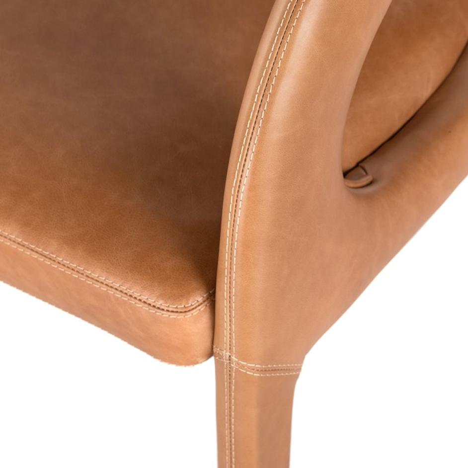 HAWKINS DINING BENCH IN SONOMA BUTTERSCOTCH LEATHER by FOUR HANDS