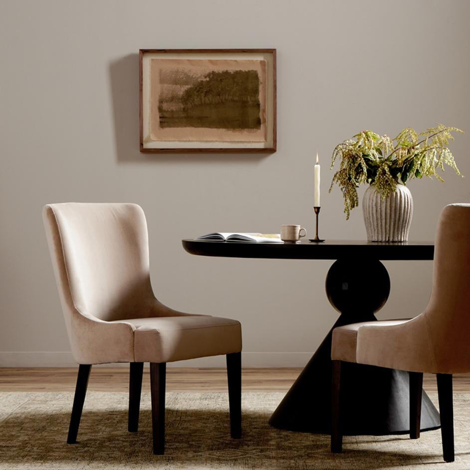 Edward Dining Chair In Surrey Taupe by FOUR HANDS