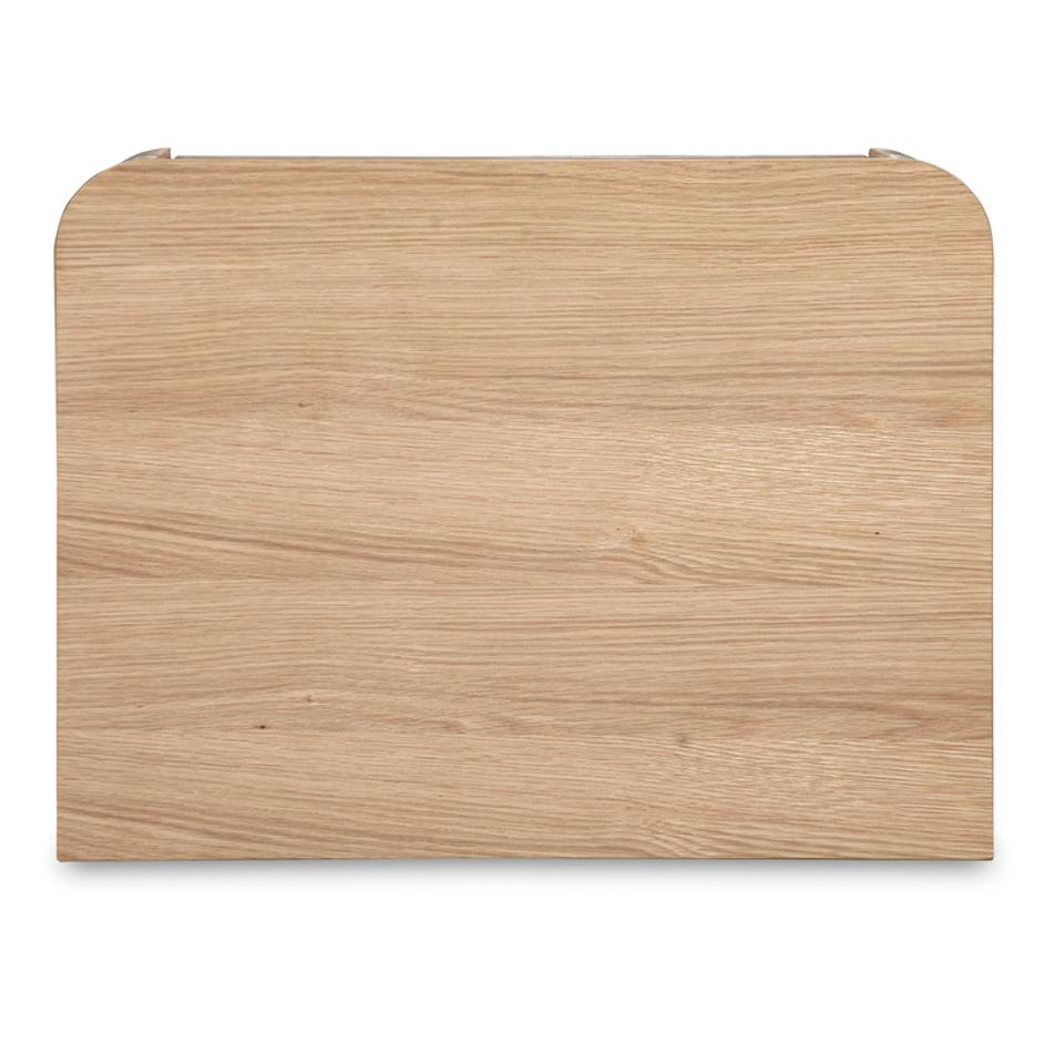 Round Off Tall Nightstand Natural Oak by Moes Home