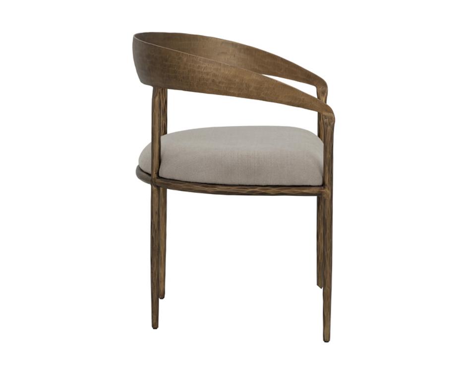 ZANATTA DINING ARMCHAIR - ZENITH TAUPE GREY by Sunpan