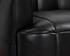 TADEO SWIVEL ARMCHAIR - RUSTIC OAK - VINTAGE BLACK NIGHT LEATHER by Sunpan