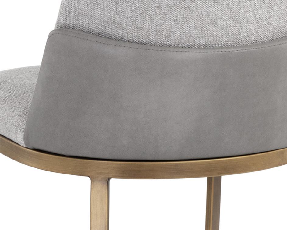 MARIE DINING CHAIR - BELFAST HEATHER GREY / BRAVO METAL by Sunpan