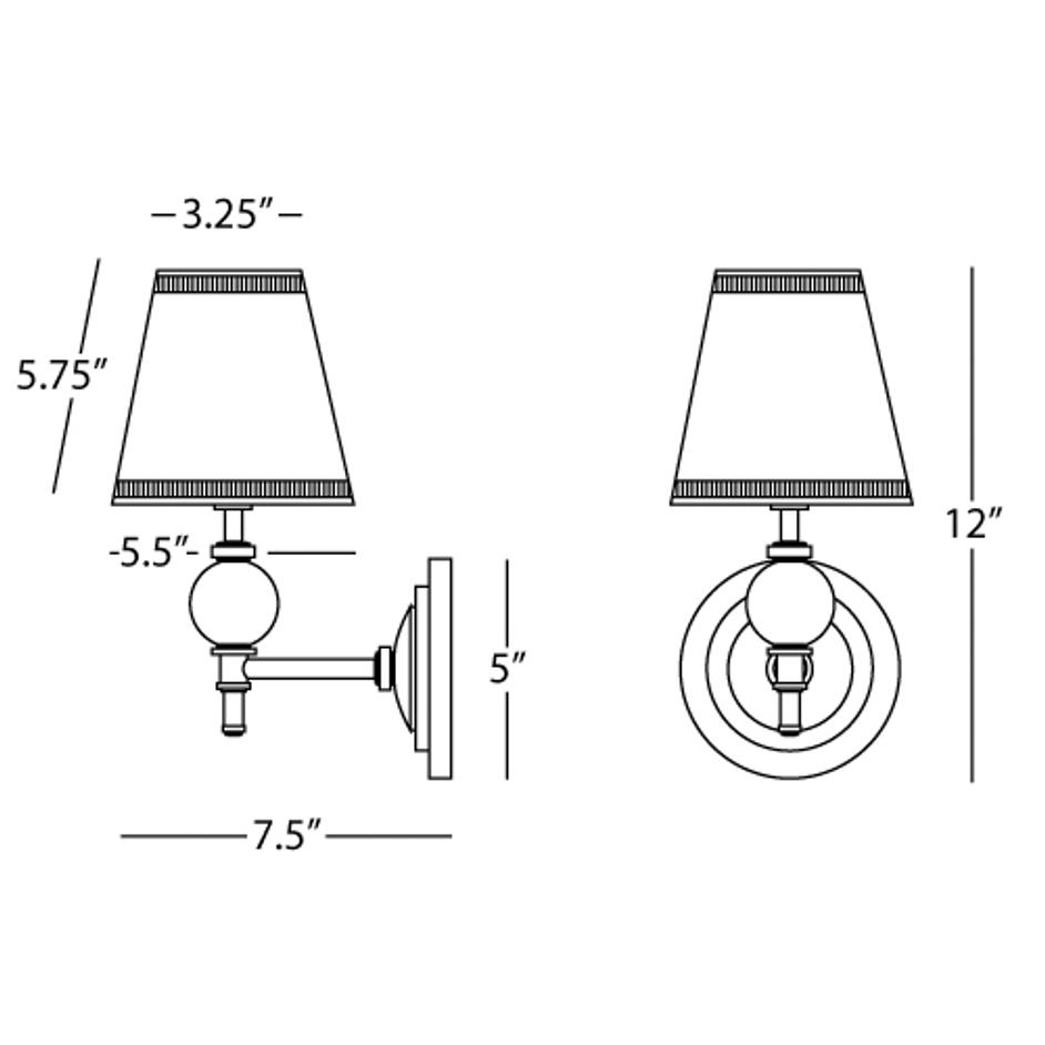 The Muses Wall Sconce by ROBERT ABBEY