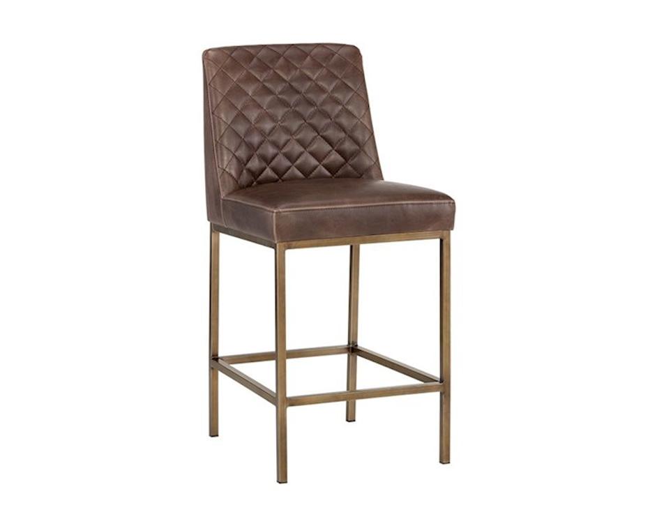 Leighland Counter Stool - Havana Dark Brown by Sunpan