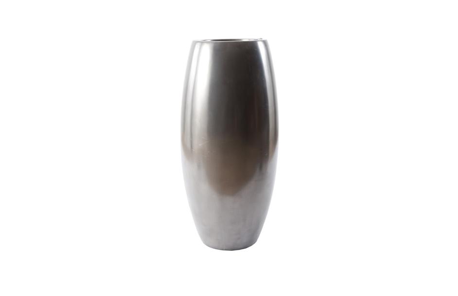 Elonga Planter, Polished Aluminum, Medium by PHILLIPS COLLECTION
