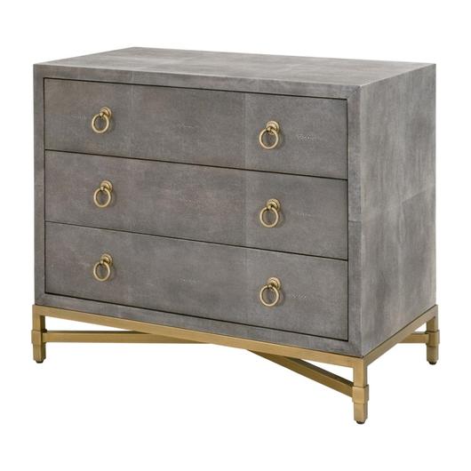 Strand Shagreen 3-Drawer Nightstand by Essentials For Living