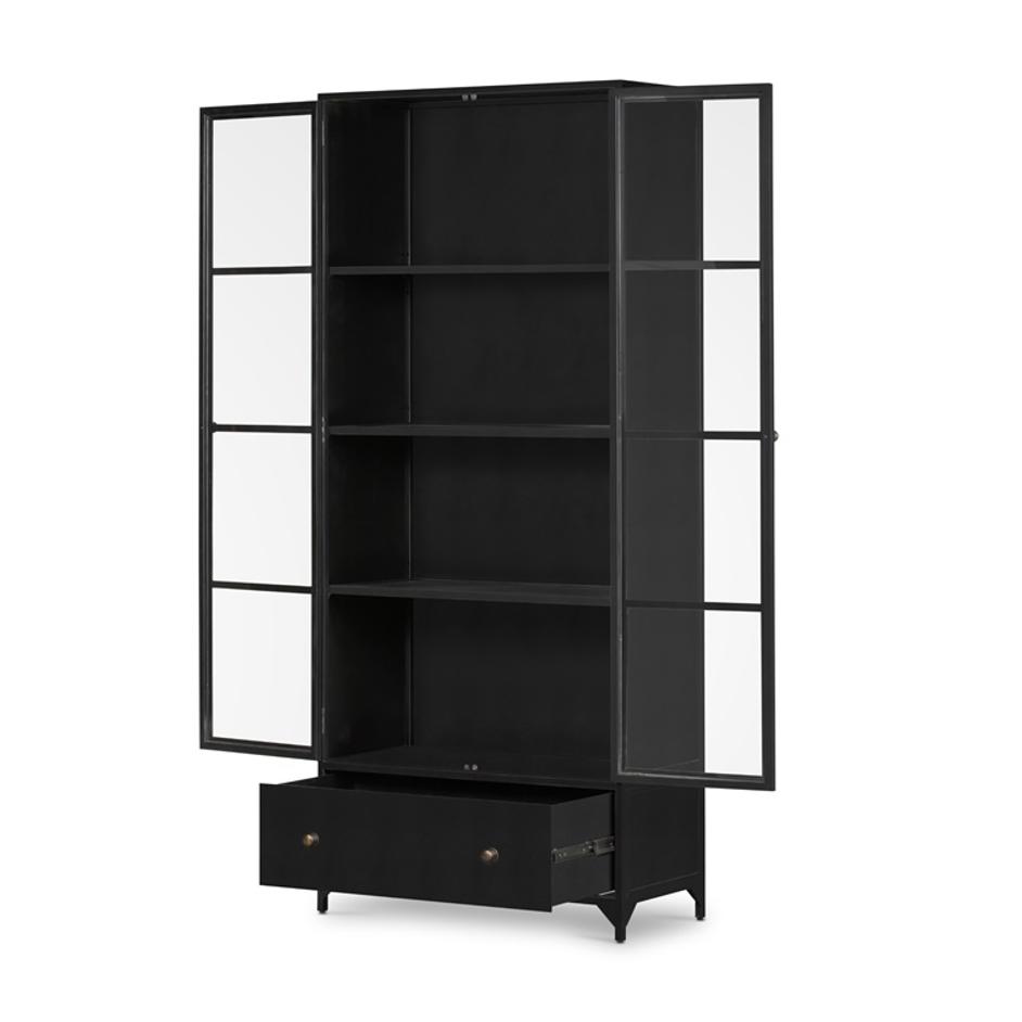 Shadow Box Cabinet In Black by FOUR HANDS